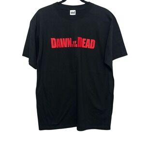 Anvil Mens Black Cotton Short Sleeve Dawn of the Dead 2004 Promo T-Shirt Large